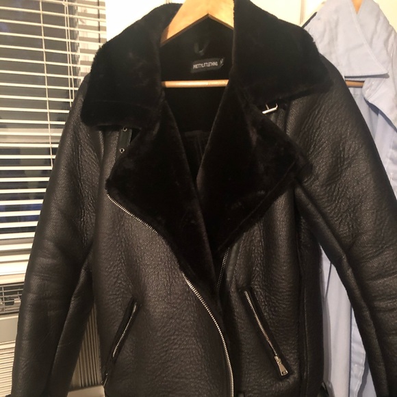 PrettyLittleThing Jackets & Blazers - Faux Fur Shearling Aviator Jacket